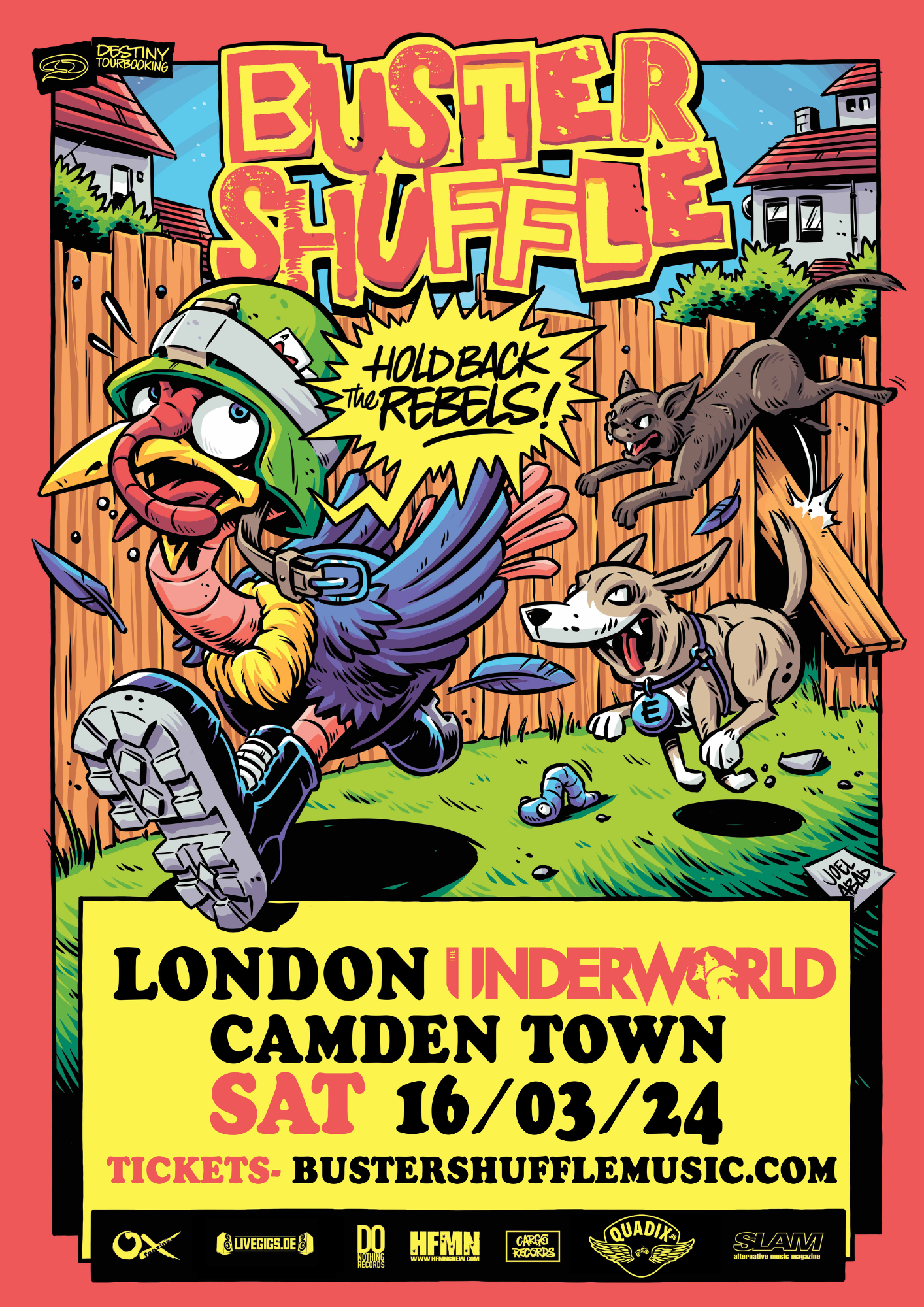 BUSTER SHUFFLE LIVE @ THE UNDERWORLD (LONDON) SAT 16/03/24